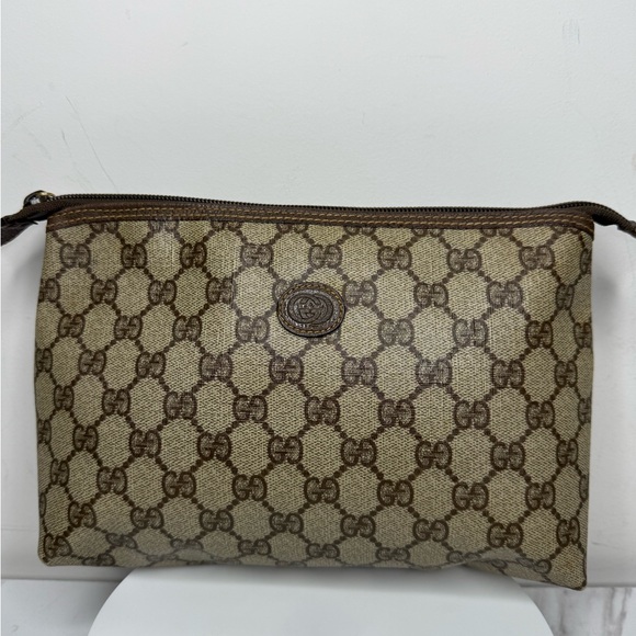 Vintage GUCCI GG Monogram pouch - Picture 1 of 12